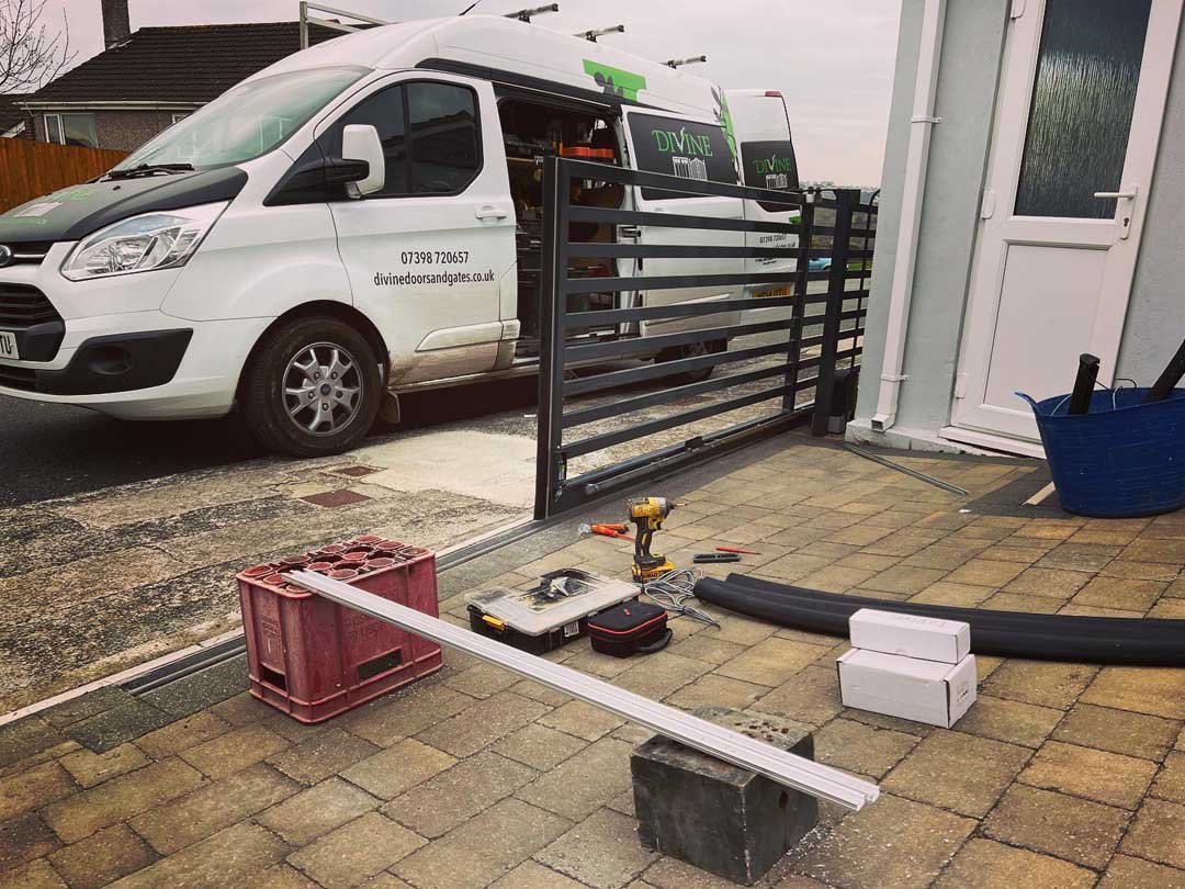 gate being fitted