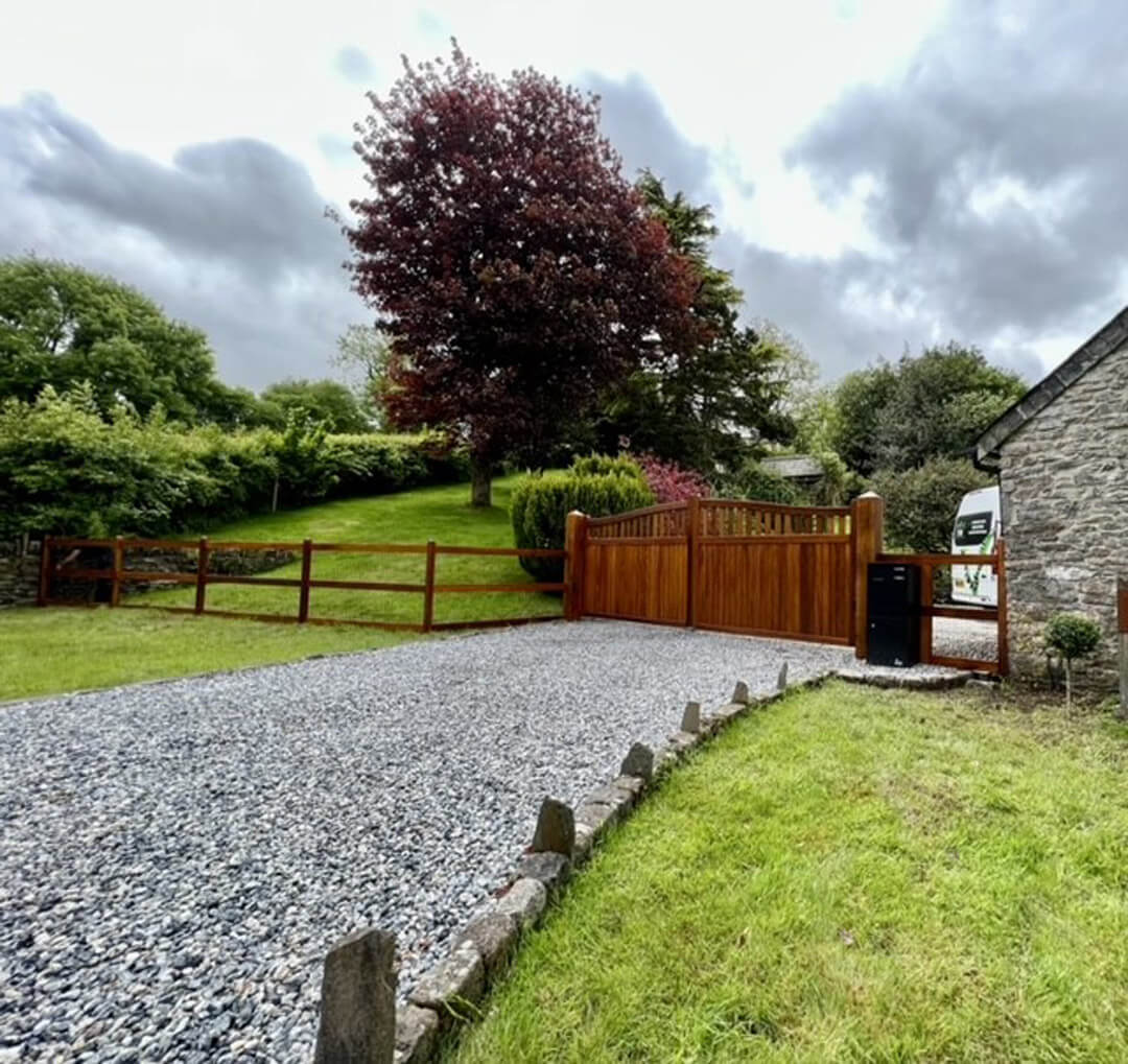 Driveway After New Gate Installation